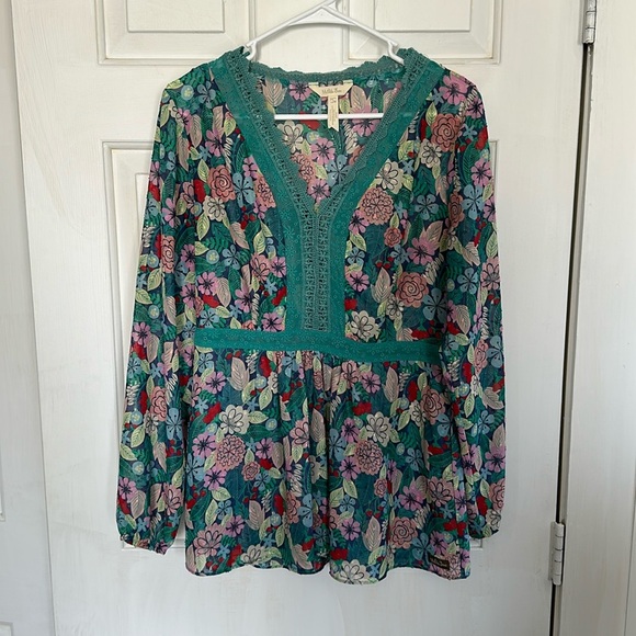 Matilda Jane Floral Top size large - Picture 1 of 3